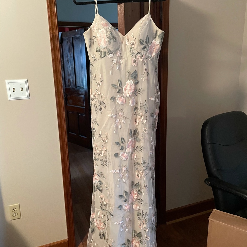 Jenny Yoo Julianna gown (color sand)